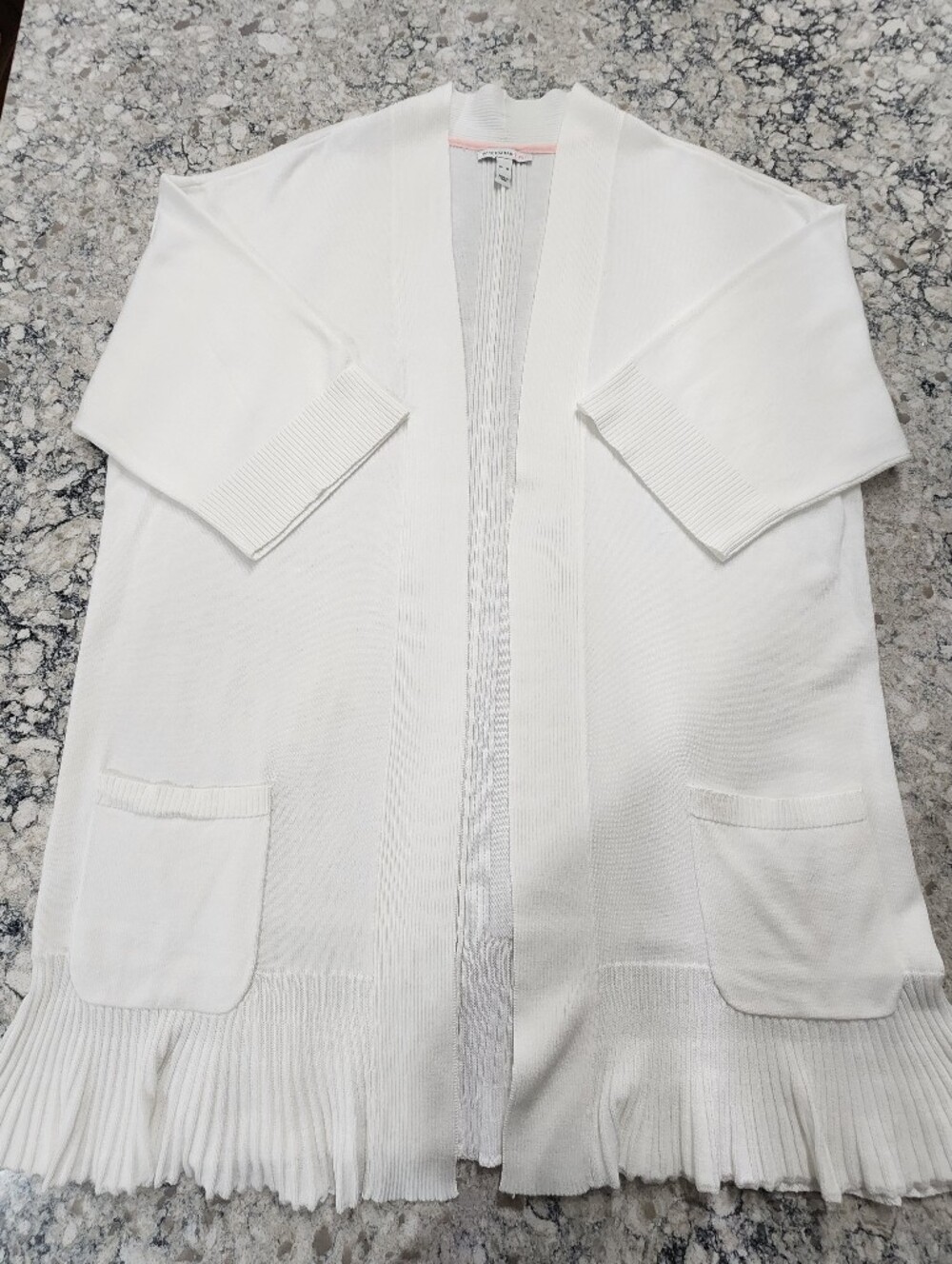 Isaac Mizrahi Ladies White Lightweight Layering Over Shirt Patch Pockets XL